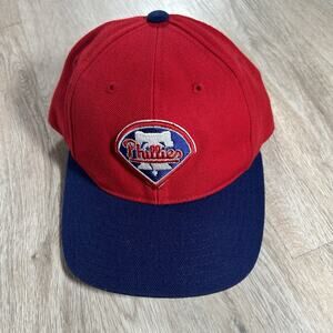Vintage Puma Philadelphia Phillies Hat Snapback MLB Baseball Blue Red Wool Blend